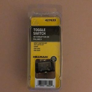 Hillman 10-Amp Toggle Light Switch, Zinc
